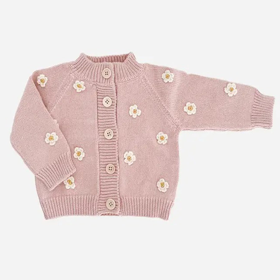 Cotton Flower Cardigan- Baby Sweater-CARDIGANS & SWEATERS-The Blueberry Hill-Joannas Cuties