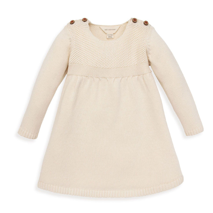 Cross Knit Organic Baby Holiday Sweater Dress - Burt's Bees Baby - joannas-cuties