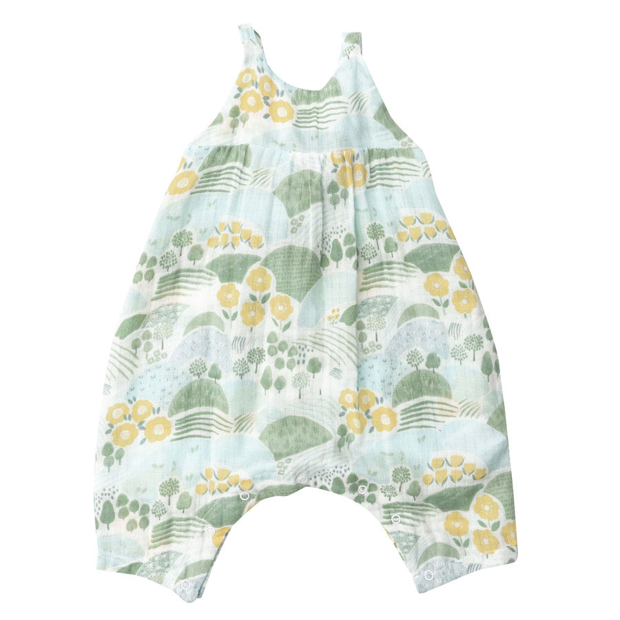 Cute Country Floral Romper With Bow-OVERALLS & ROMPERS-Angel Dear-Joannas Cuties