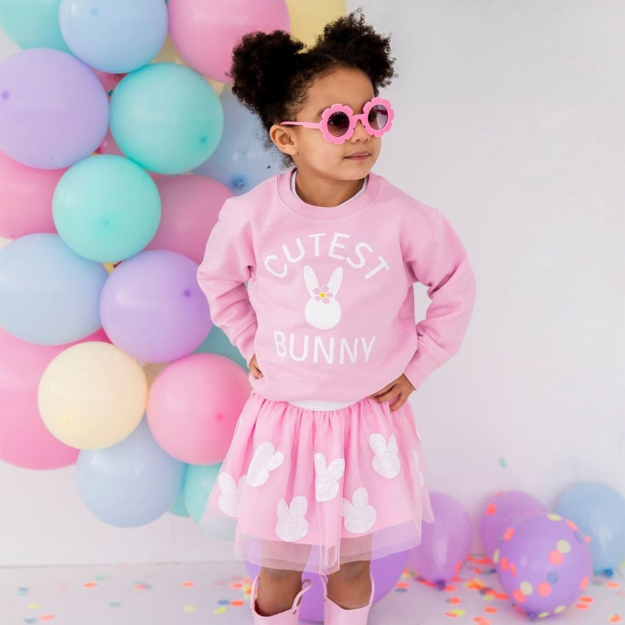 Cutest Bunny Sweatshirt - Kids Easter Sweatshirt-SWEATSHIRTS & HOODIES-Sweet Wink-Joannas Cuties