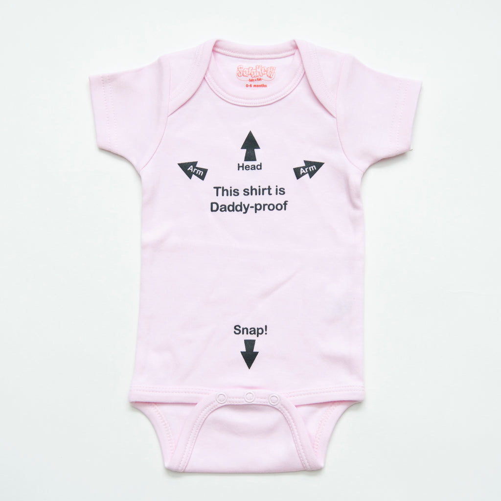 Daddy-Proof Bodysuit - Pink - Sara Kety - joannas-cuties