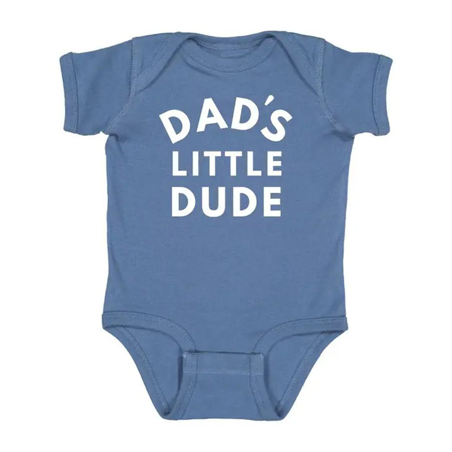 Dad's Little Dude Short Sleeve Bodysuit - Father's Day-BODYSUITS-Sweet Wink-Joannas Cuties