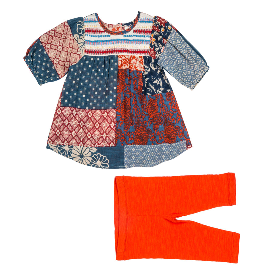 Delliah Embroidered Dress + Leggings - Mimi & Maggie - joannas-cuties