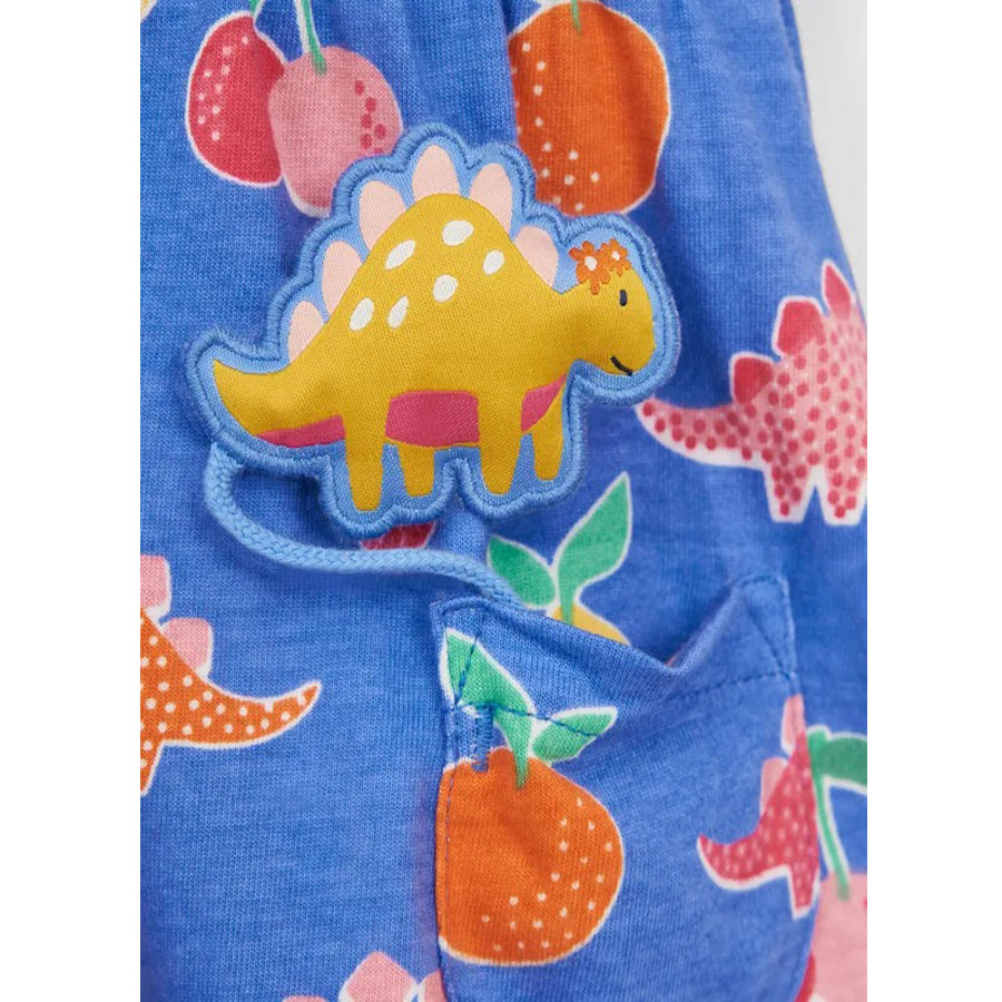 Dino And Fruit Print Pet In the Pocket Dress-DRESSES & SKIRTS-JoJo Maman Bebe-Joannas Cuties