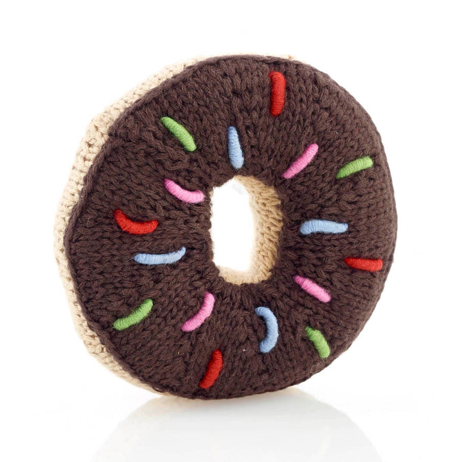 Donut Rattle - Chocolate-Pebble-Joanna's Cuties