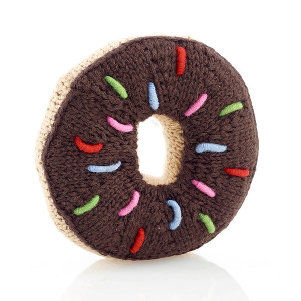 Chocolate Rattle Donut Rattle - Chocolate