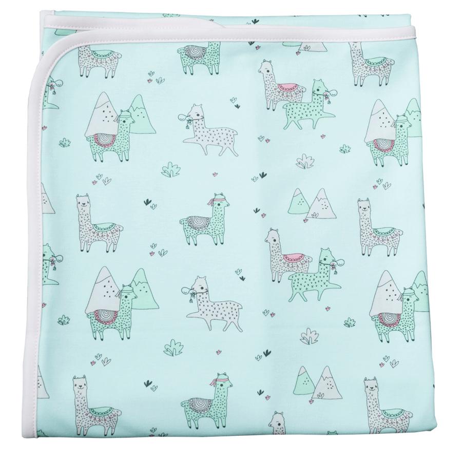 Double Layer Blanket Aqua Llamas - Noomie - joannas-cuties