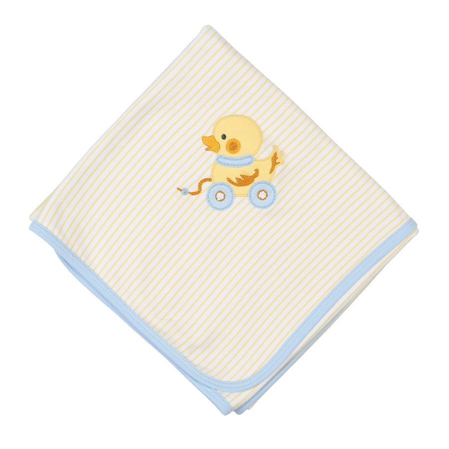 Duckie Pulltoy Receiving Blanket-SWADDLES & BLANKETS-Magnolia Baby-Joannas Cuties