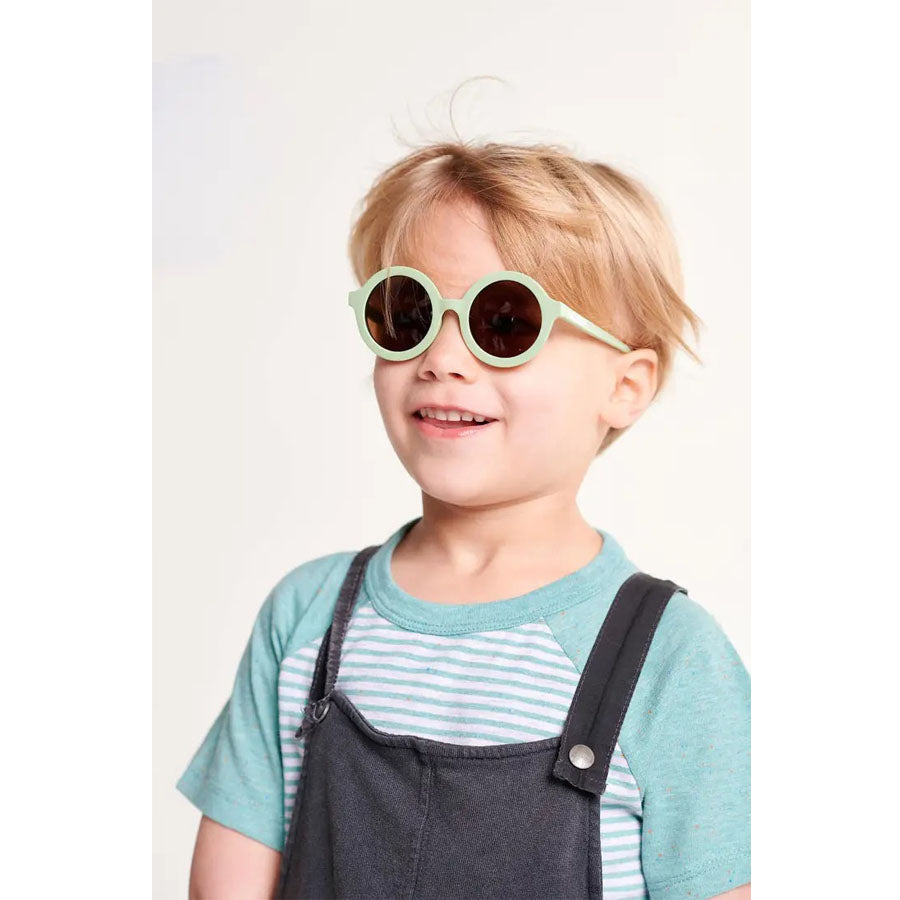 Euro Round All The Rage Sage Sunglasses with Amber lens-SUNGLASSES-Babiators-Joannas Cuties