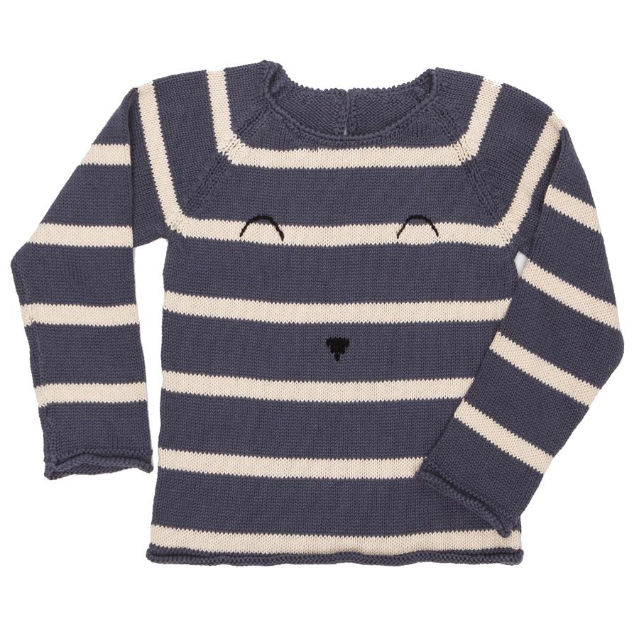 Face Sweater - Strip Blue - Tun Tun - joannas-cuties