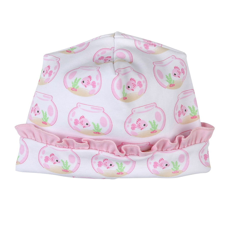 Fishbowl Printed Ruffle Hat-HATS & SCARVES-Magnolia Baby-Joannas Cuties