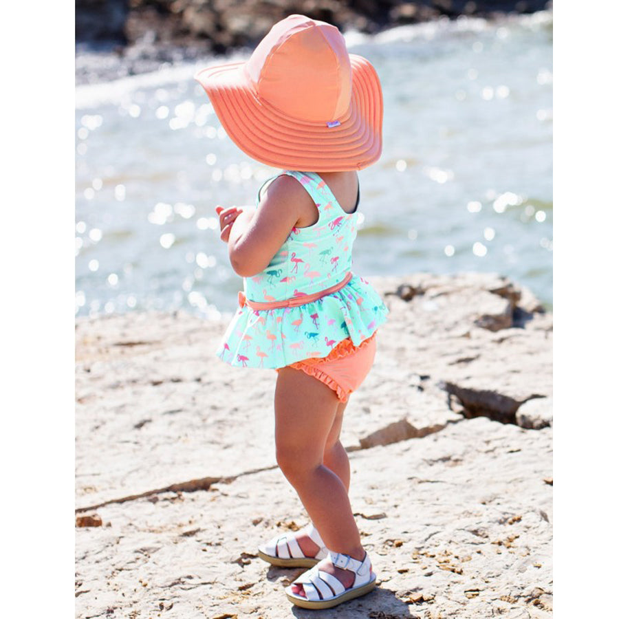 Flamingo Beach Skirted One Piece-Ruffle Butts-Joanna's Cuties