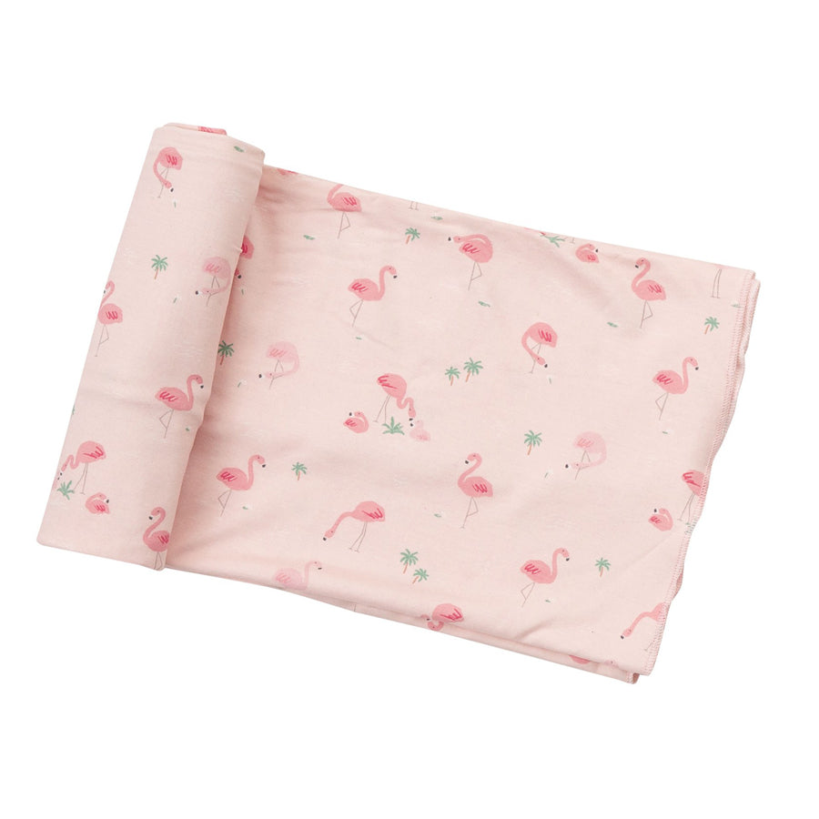 Flamingo Swaddle Blanket 45"x 45"-Angel Dear-Joanna's Cuties
