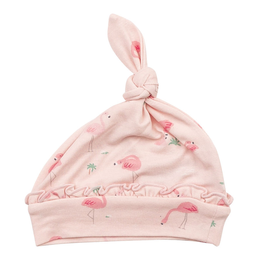 Flamingos Ruffle Knotted Hat-Angel Dear-Joanna's Cuties