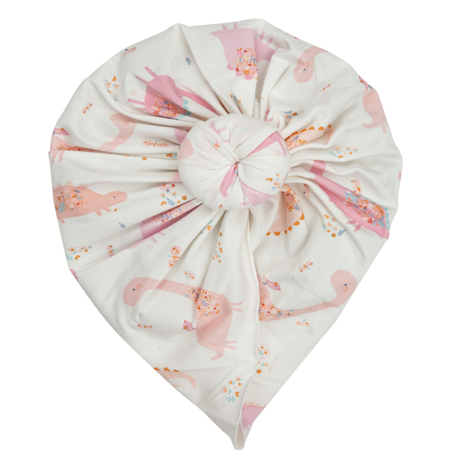 Floral Dinos Pink Norma Headwrap-Angel Dear-Joanna's Cuties