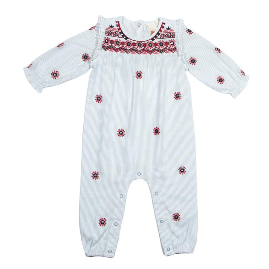 Floral Embroidered Amaya Romper-EGG by Susan Lazar-Joanna's Cuties