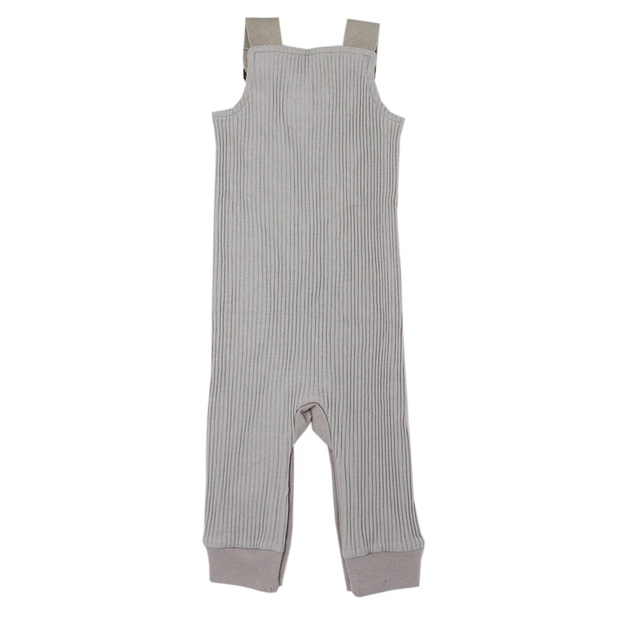 Footless Ribbed Overall in Light Gray-L'ovedbaby-Joanna's Cuties