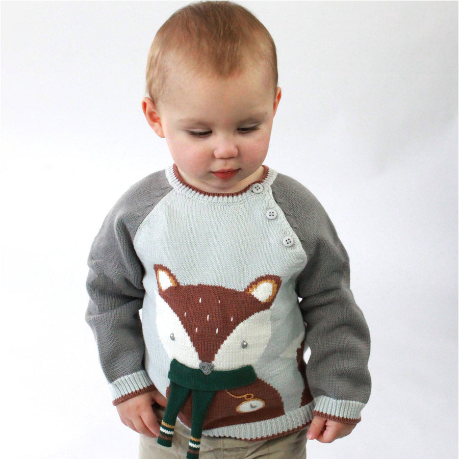 Forrest the Fox Knit Sweater-Zubels-Joanna's Cuties