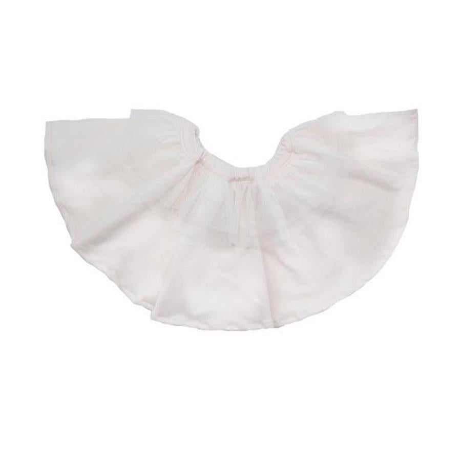 Frill Skirt Knit W/ Ivory Mesh Trim - Oh Baby - joannas-cuties