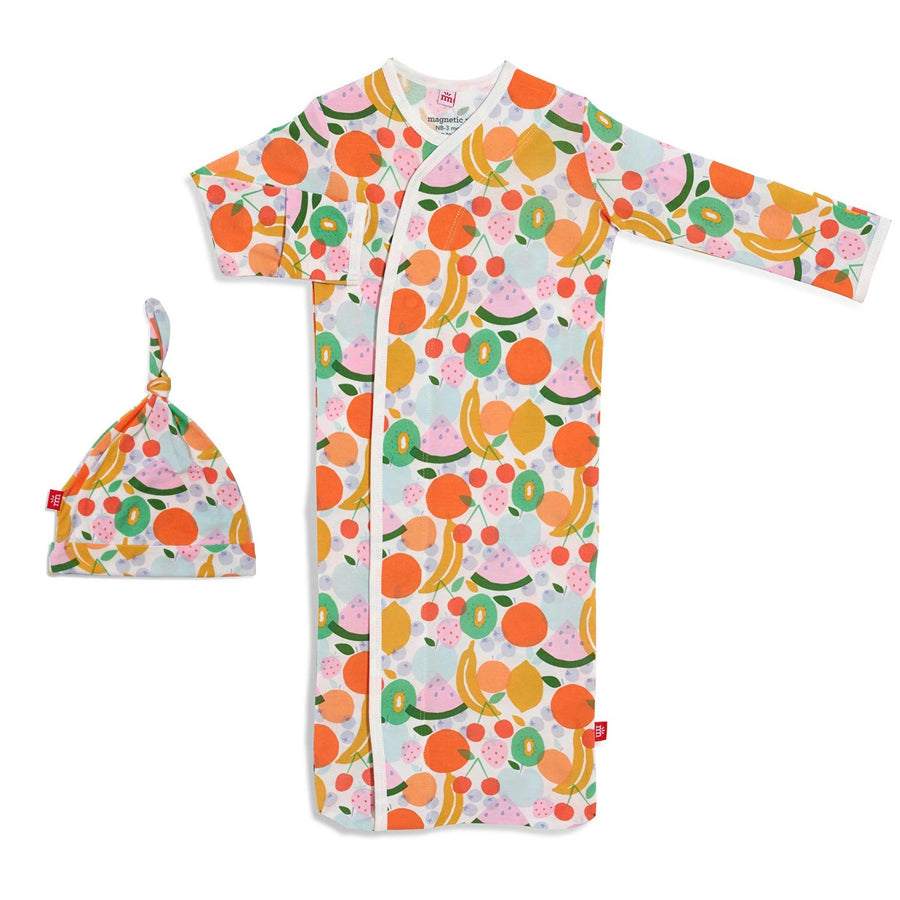 Fruit Of The Womb Modal Magnetic Gown & Hat-SLEEP SACKS & GOWNS-Magnetic Me-Joannas Cuties