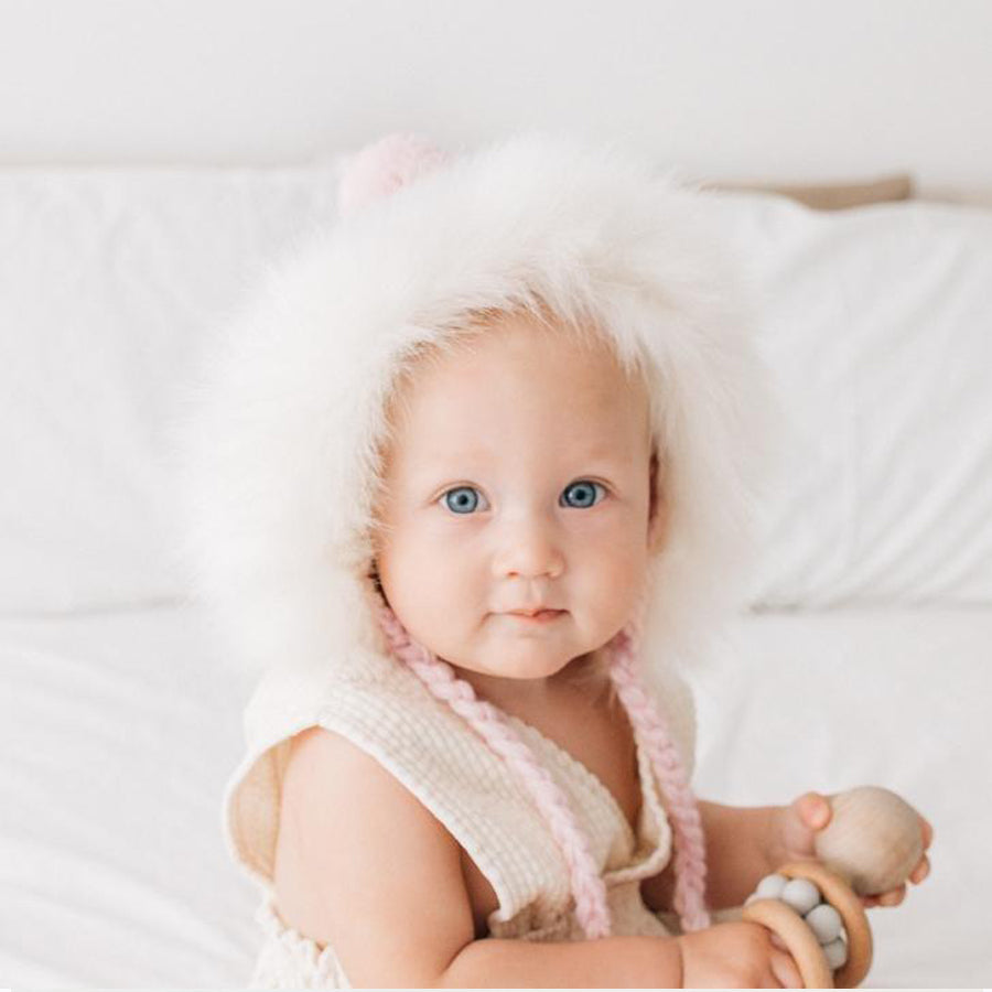 Fur Bonnet in Blush-Huggalugs-Joanna's Cuties