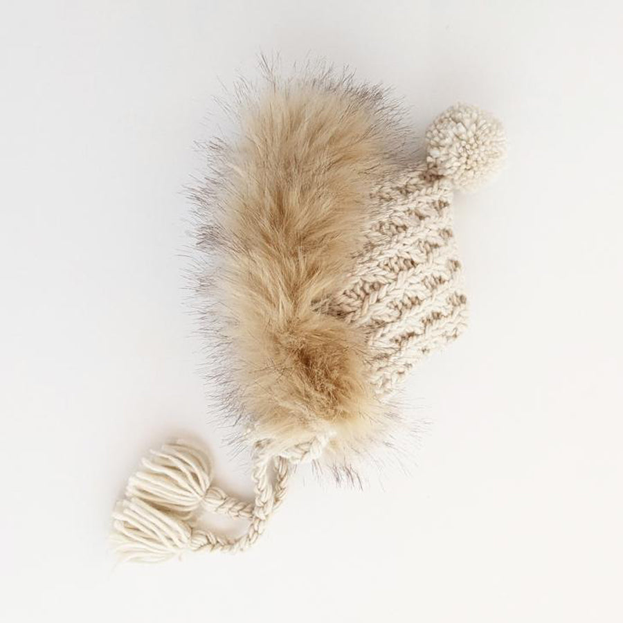 Fur Bonnet in Natural-Huggalugs-Joanna's Cuties