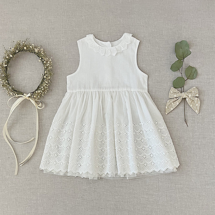 Georgia Dress - White-DRESSES & SKIRTS-Noralee-Joannas Cuties