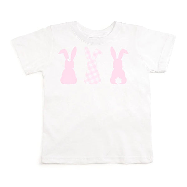 Gingham Bunny Short Sleeve Shirt - Kids Easter Tee-TOPS-Sweet Wink-Joannas Cuties