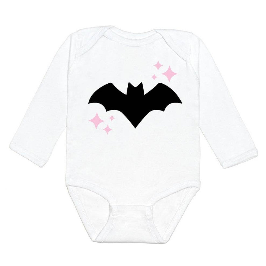 Girl Bat Long Sleeve Bodysuit - Halloween Baby Bodysuit-Joanna's Cuties-Joanna's Cuties