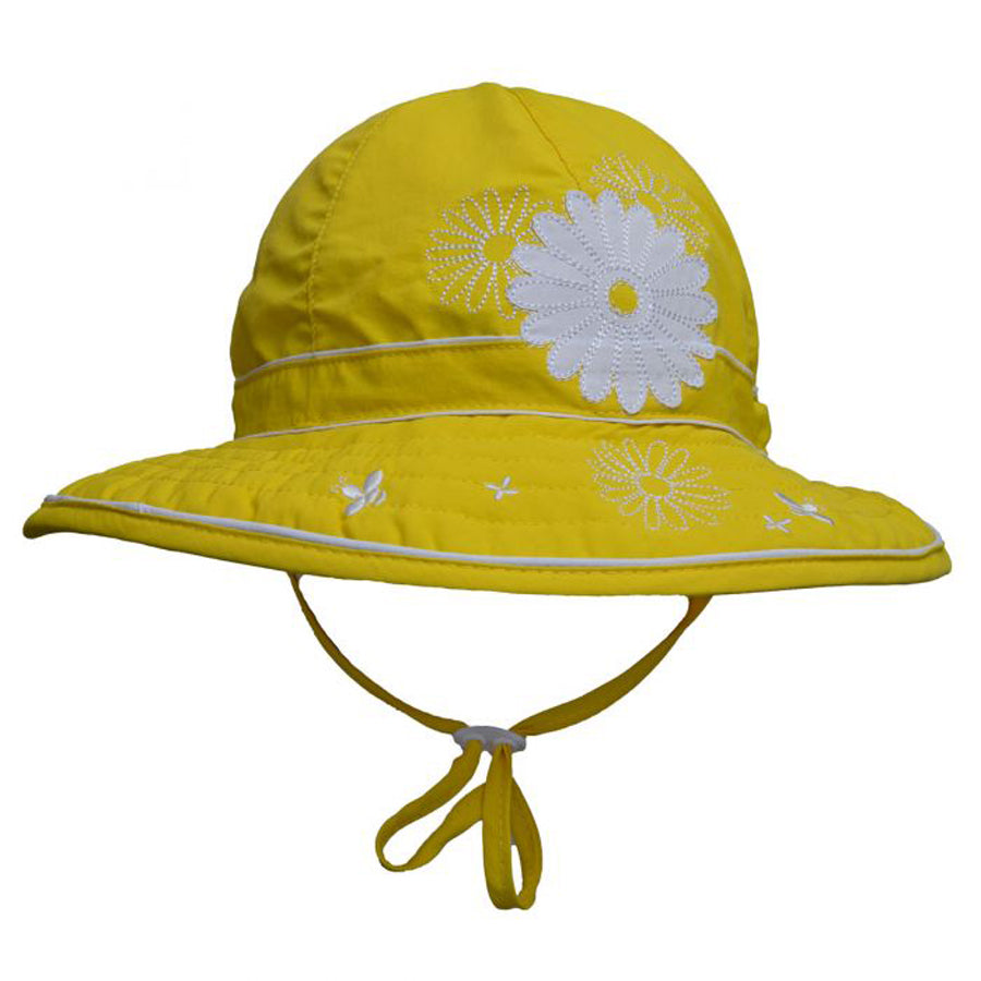 Girls UV Adjustable Hat - Yellow-Calikids-Joanna's Cuties