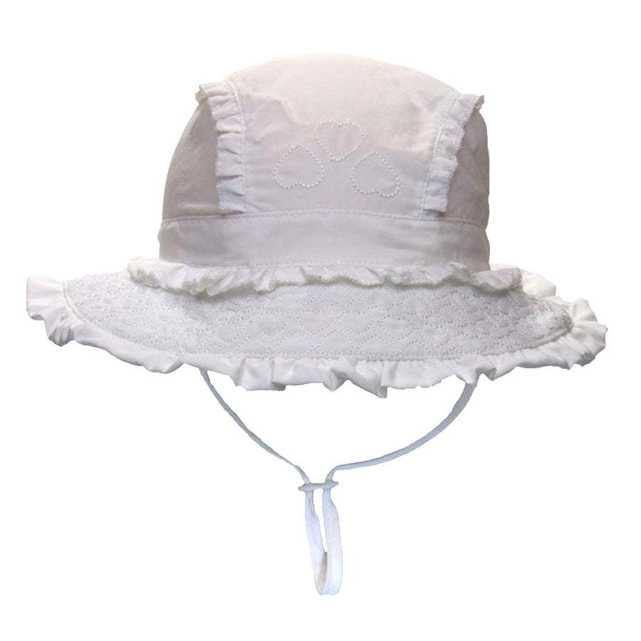 Girls UV Quick Dry Sun Hat - White-Calikids-Joanna's Cuties