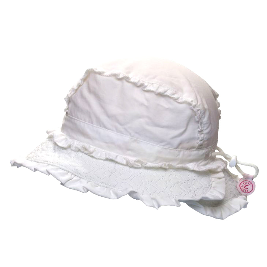 Girls UV Quick Dry Sun Hat - White-Calikids-Joanna's Cuties