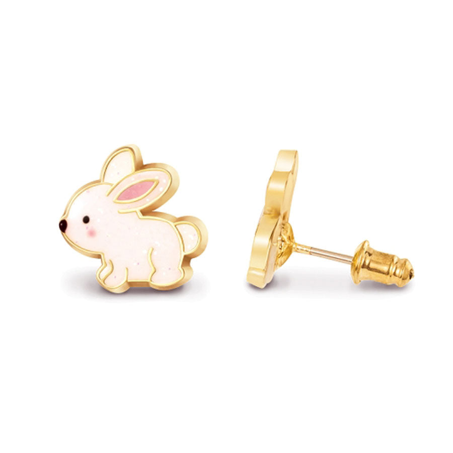Glitter Rabbit Cutie Stud Earrings-JEWELERY-Girl Nation-Joannas Cuties