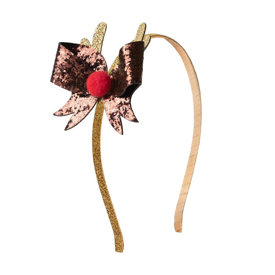 Glitter Reindeer Headband - Kids Christmas Headband-HEADBANDS-Sweet Wink-Joannas Cuties