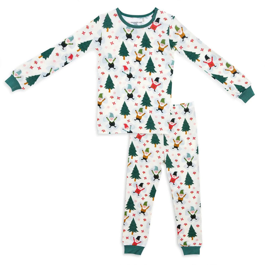 Gnome For The Holidays Modal Magnetic 2 Piece Toddler PJs-SLEEPWEAR-Magnetic Me-Joannas Cuties