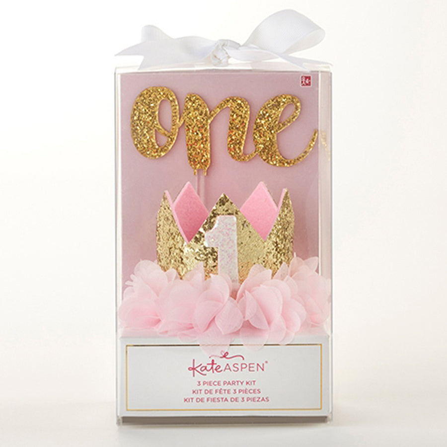 Gold Glitter 1st Birthday Décor Kit-Baby Aspen-Joanna's Cuties