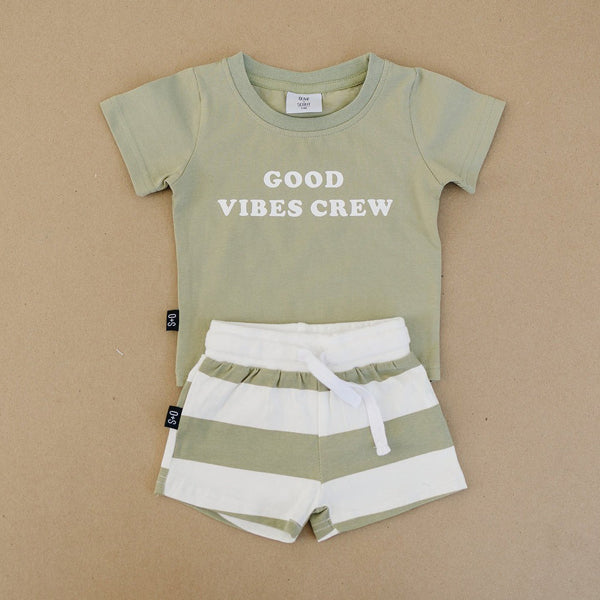 Good Vibes Set - Green-OUTFITS-Olive + Scout-Joannas Cuties