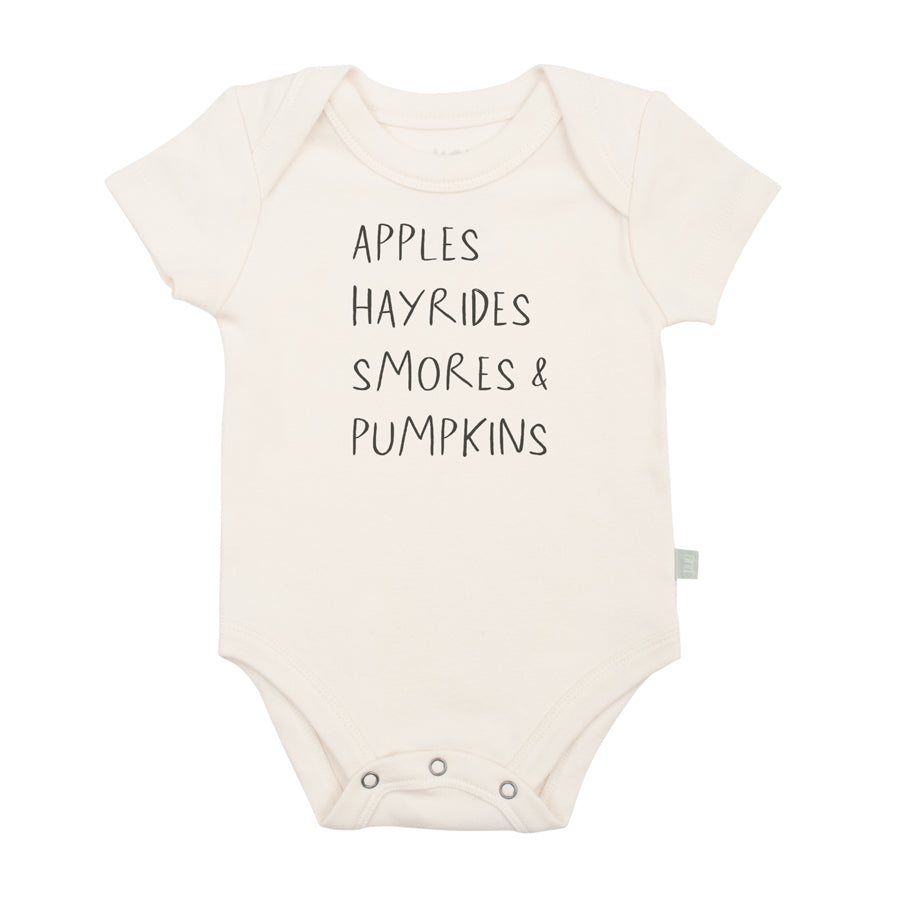 Graphic Bodysuit - Apples Hayrides Smores-Finn + Emma-Joanna's Cuties