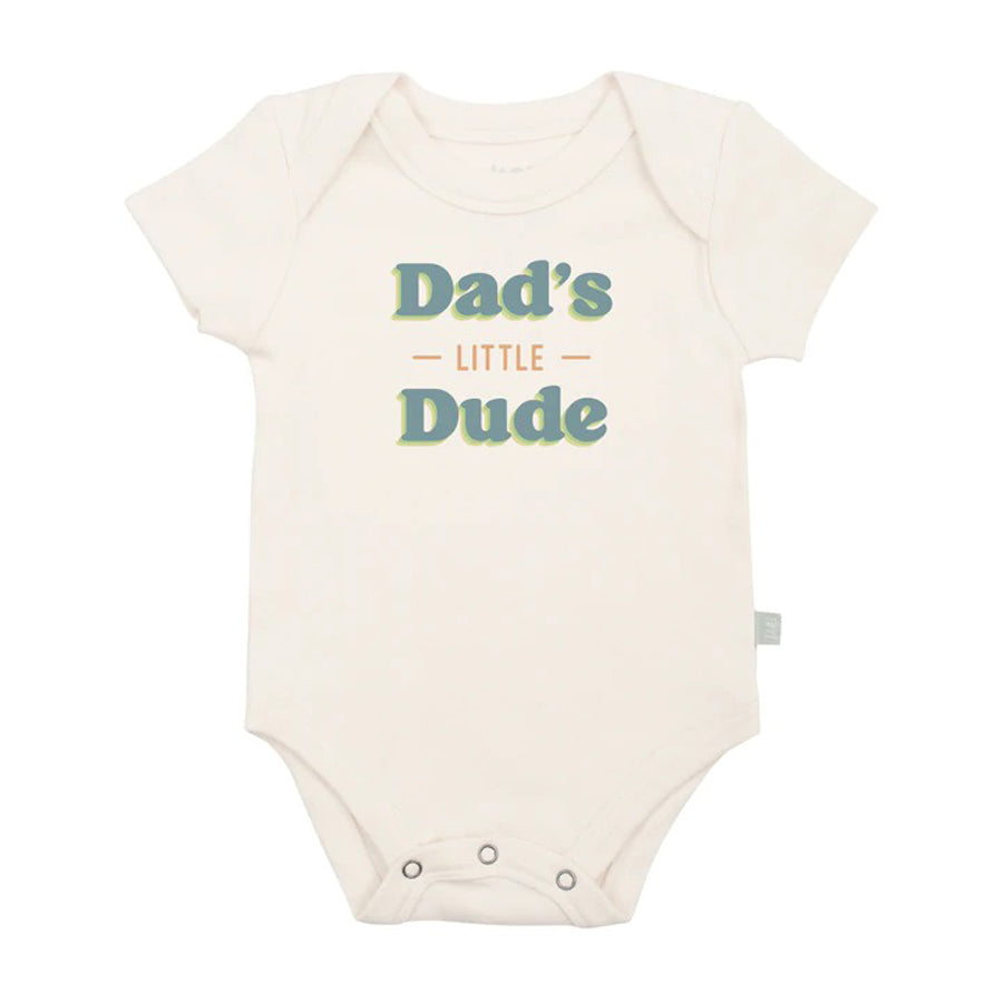 Graphic Bodysuit - Dad's Little Dude-BODYSUITS-Finn + Emma-Joannas Cuties