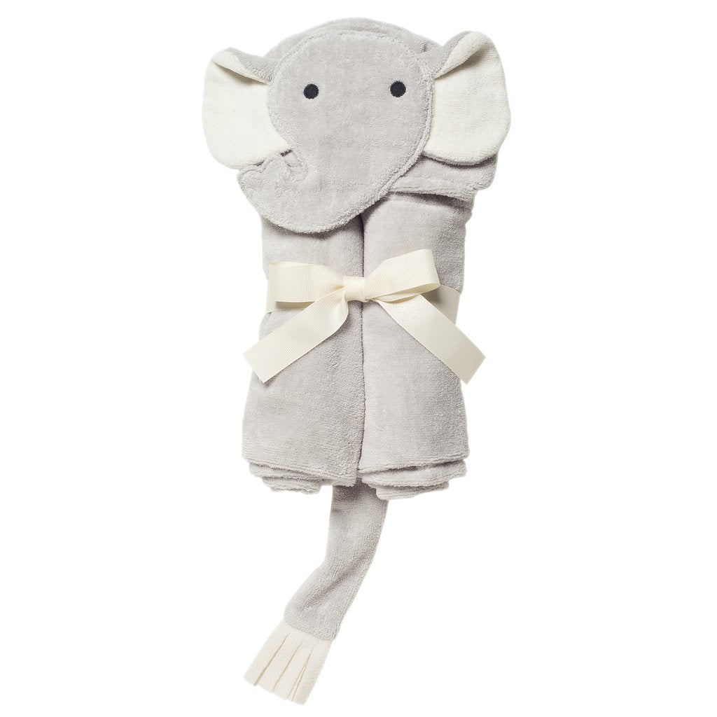 Gray Elephant Hooded Baby Bath Wrap - Elegant Baby - joannas-cuties