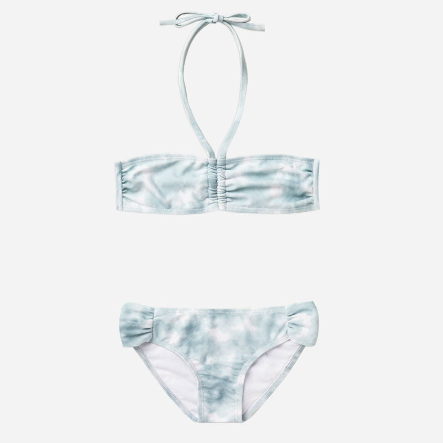 Halter Bikini - Aqua Tie Dye-SWIMWEAR-Rylee + Cru-Joannas Cuties