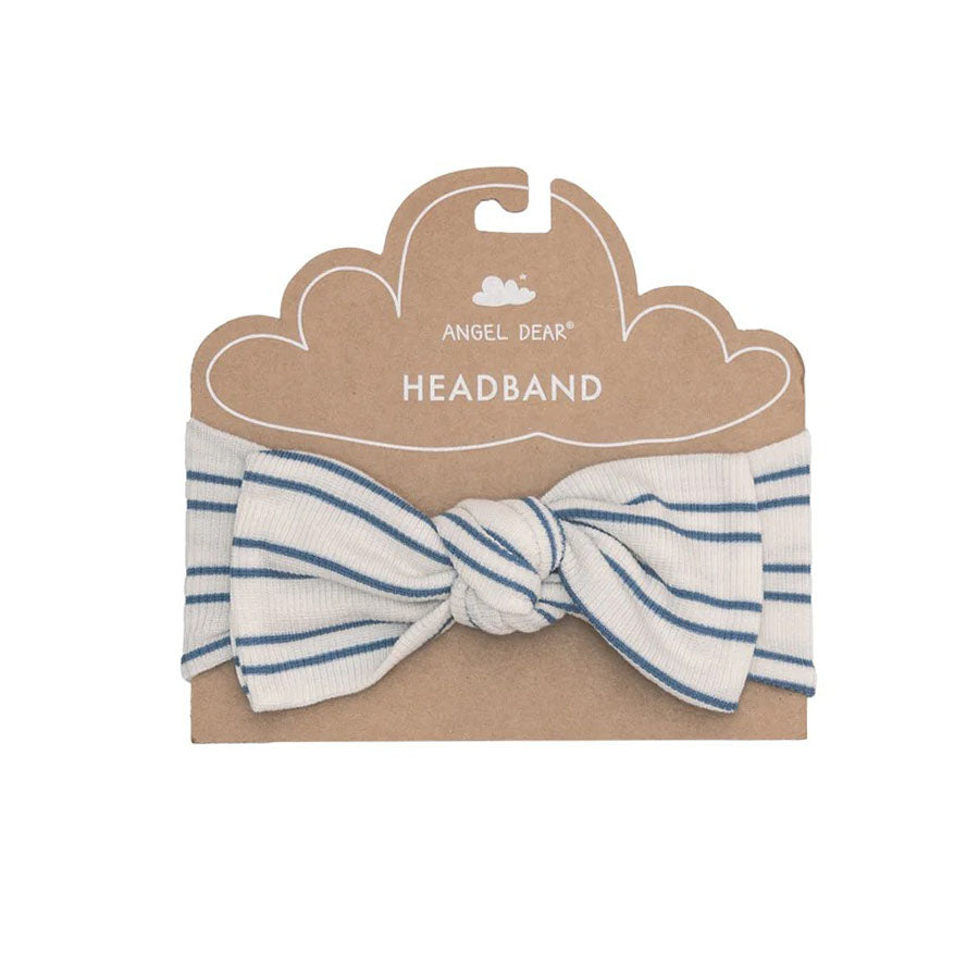 Headband - Blue Stripe Rib-HEADBANDS-Angel Dear-Joannas Cuties