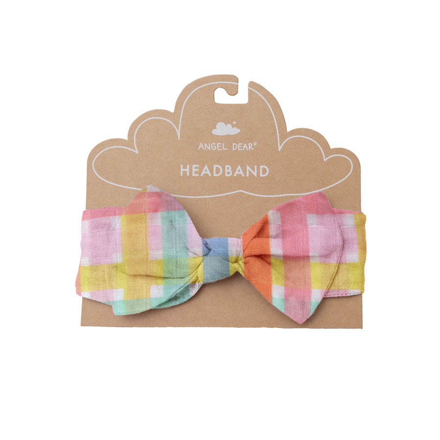 Headband - Multicolor Plaid-HEADBANDS-Angel Dear-Joannas Cuties
