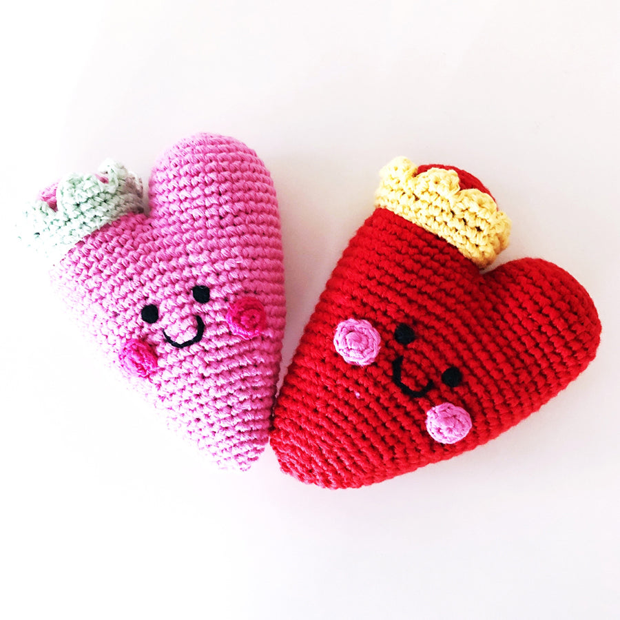 Heart Rattle - Red-Pebble-Joanna's Cuties