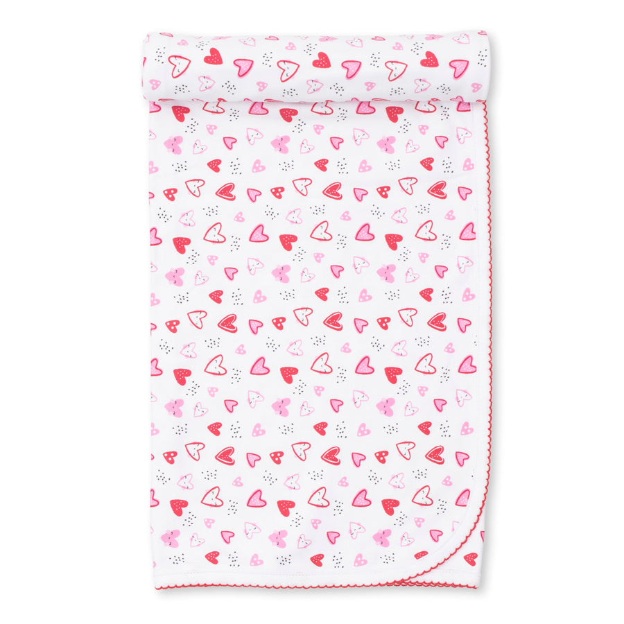 Heart Sprinkles Print Blanket-SWADDLES & BLANKETS-Kissy Kissy-Joannas Cuties