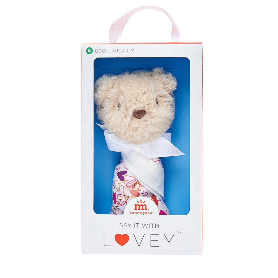 Heart To Heart Modal Bear Lovey Blanket-Magnetic Me-Joanna's Cuties