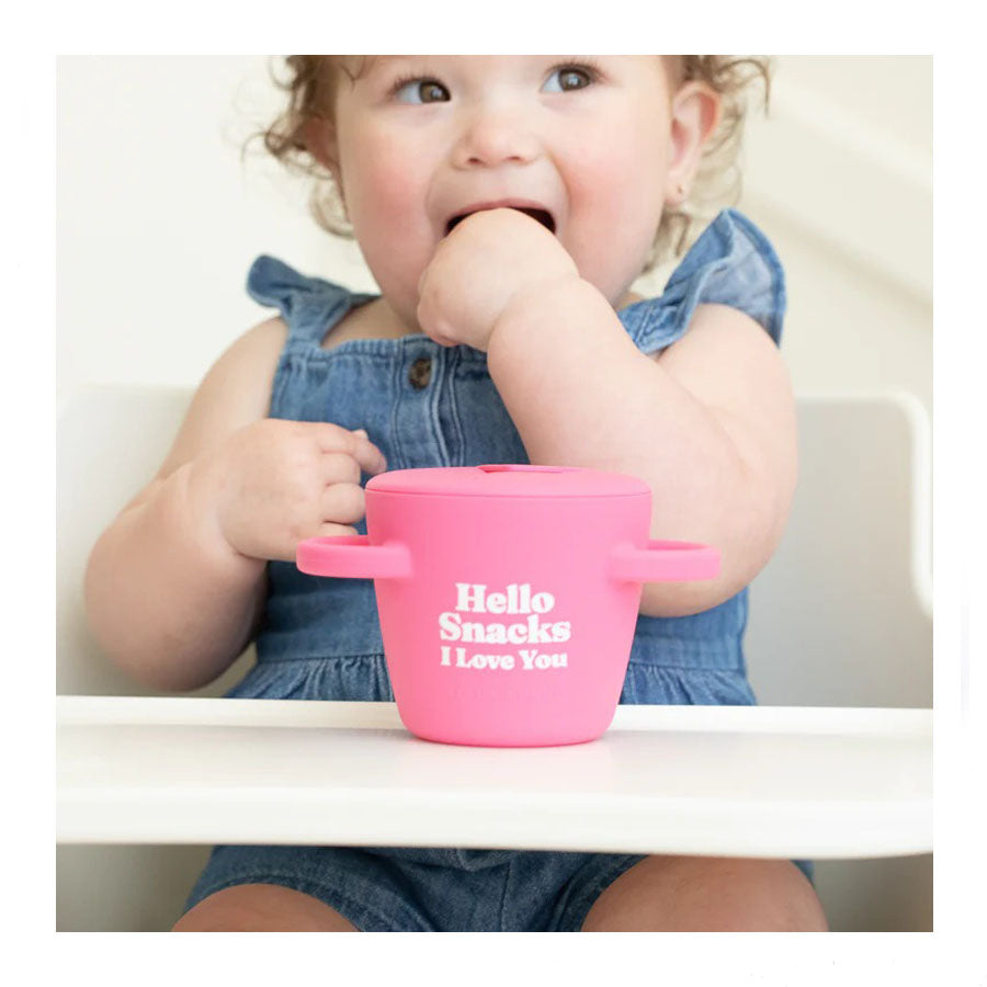 Hello Snacks Happy Pink Snacker-FEEDING-Bella Tunno-Joannas Cuties