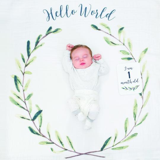 Hello World Blanket & Card Set - Lulujo - joannas-cuties