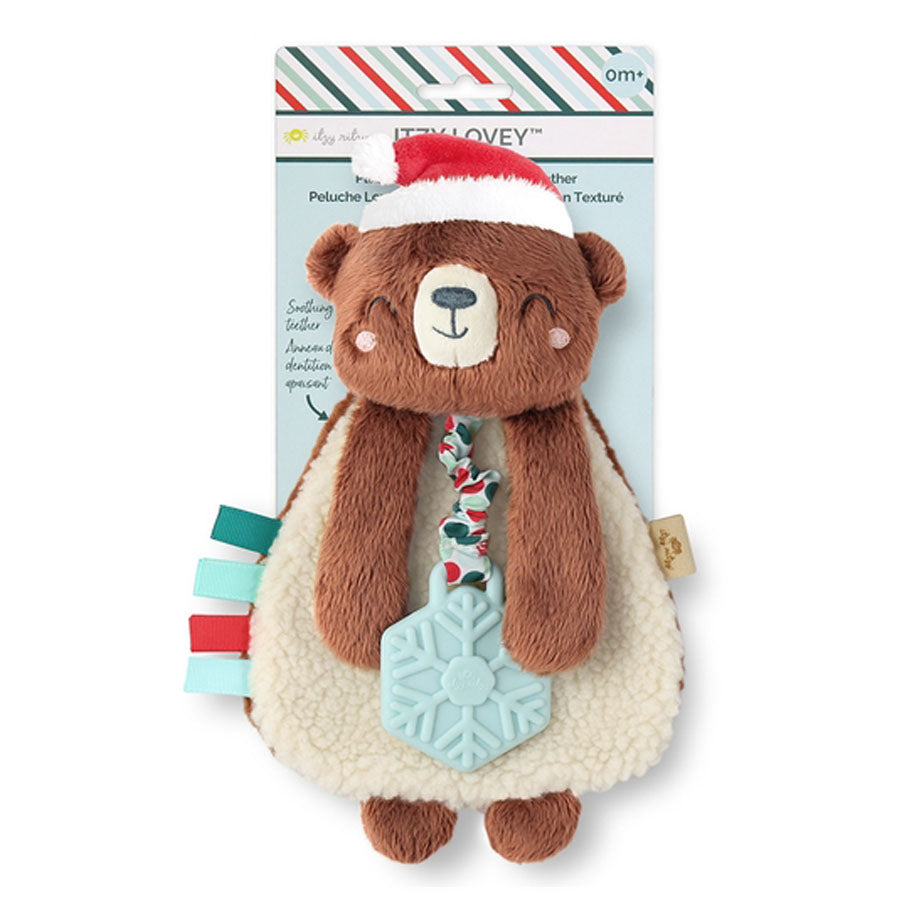 Itzy Lovey™ Holiday Bear Plush + Teether Toy-Itzy Ritzy-Joanna's Cuties