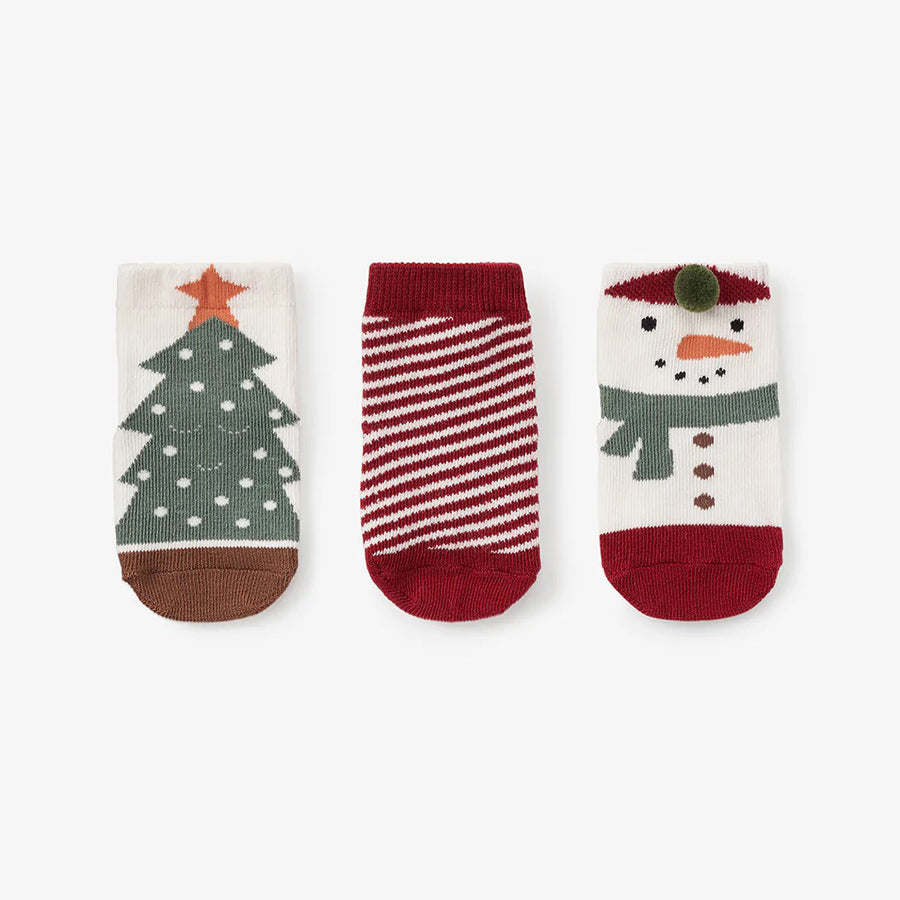 Holiday Non Slip baby Sock Set 3pk-SOCKS, TIGHTS & LEG WARMERS-Elegant Baby-Joannas Cuties